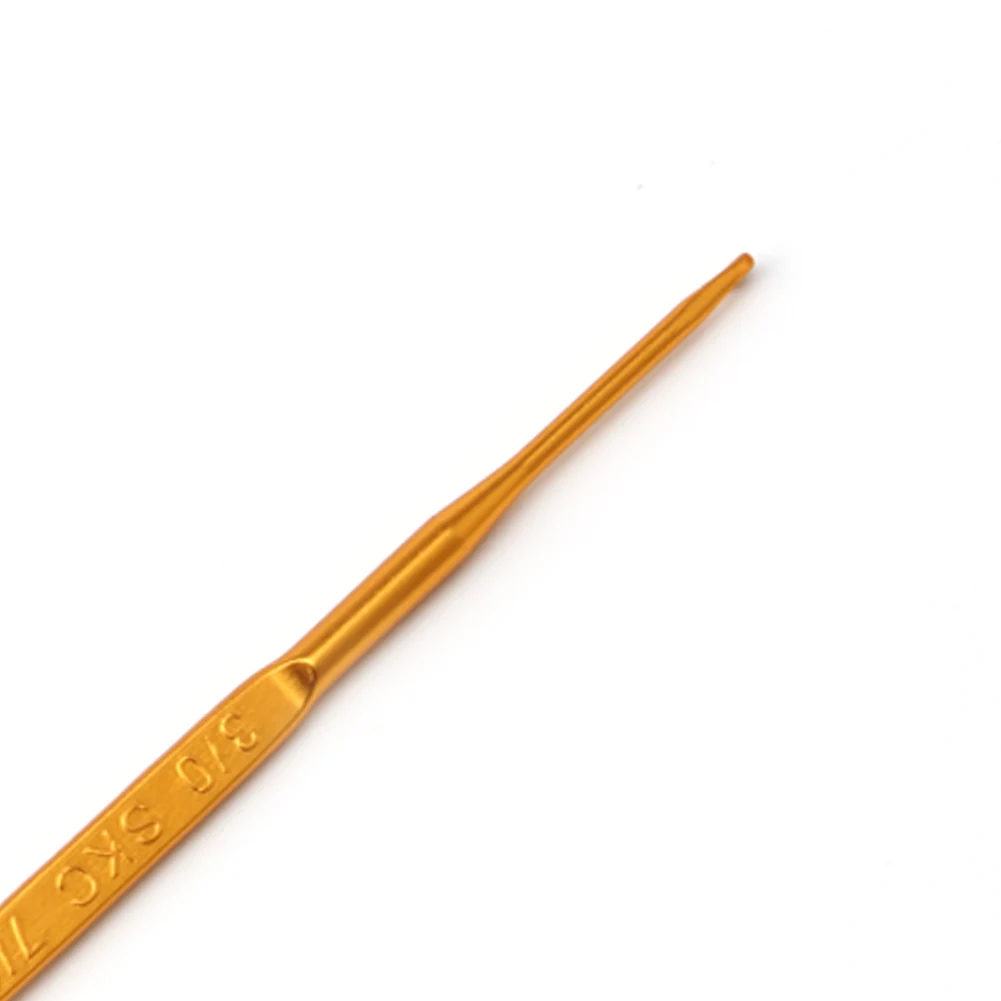 10 шт. Золотой Алюминиевый двойной конец вязания крючком набор игл плетение ремесло