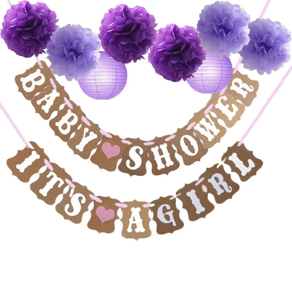 16 шт. тканевые бумажные цветы шар помпоны смешанные бумажные фонари ремесло набор для лаванды фиолетовый Babyshower Декор Свадебные украшения