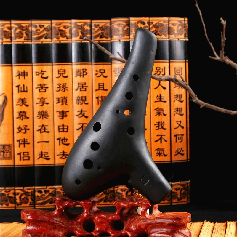 12 отверстий Alto C Key Ocarina Flute black ceramic Flauta классические Музыкальные Инструменты