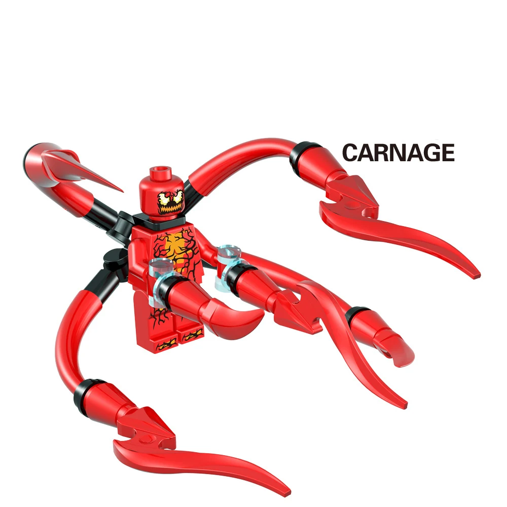 2019 New Compatible Legoing Marvel Super heroes Red Spiderman Venom Carnage Minifigs Figurines Building Blocks Carnage Boy Toys 2019 New Compatible Legoing Marvel Super heroes Red Spiderman Venom Carnage Minifigs Figurines Building Blocks Carnage Boy Toys