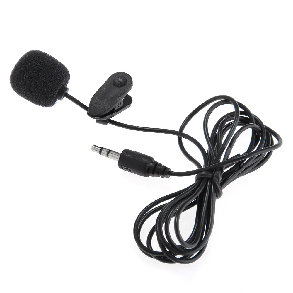Memteq мини микрофон клип на микрофон 3,5 мм разъем для MP3 мобильного телефона планшета ПК микрофон конференц-связи компьютерный микрофон - Цвет: black
