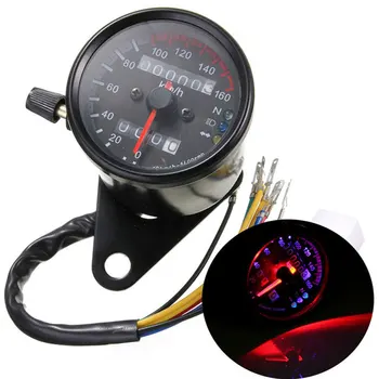 

DC 12V Universal Motorcycle Speedometer Odometer Dual LED Backlight Night Readable Speed Meter Gauge Motorbike Instrument km/h