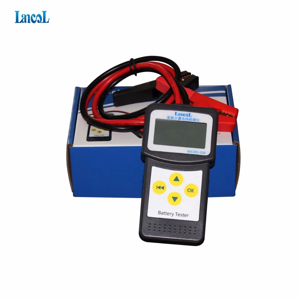 Lancol MICRO-200 12 В цифровой Батарея анализатор с нескольких языков автомобиля Батарея тестер