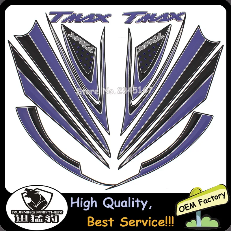 Новая мотоциклетная боковая декоративная Защитная Наклейка Наклейки для yamaha Tmax с 7 цветами Tmax 530 500 TMAX 500 T-M