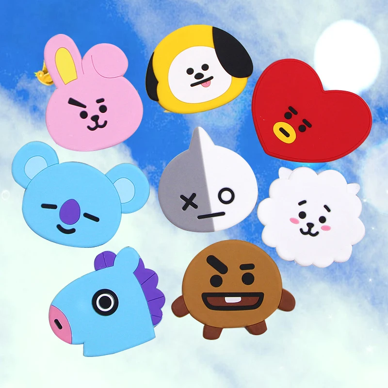 

Korea Line Friends BTS Collaboration Magic Mirror Makeup Mirror Portable Compact Mirror Travel Hot