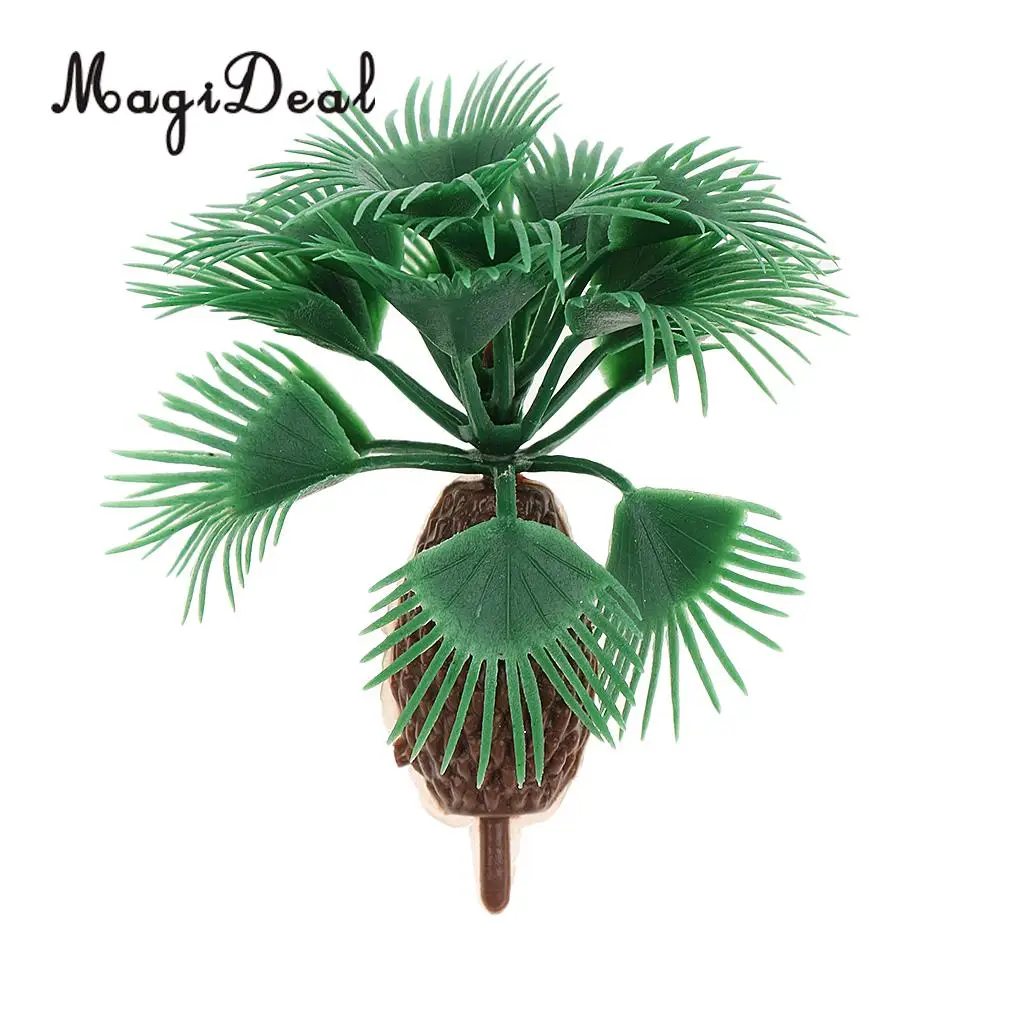 MagiDeal 10Pcs Plastic 1/100 Scale Palm Tree Model Train Railway Railroad Scenery Miniature Scene DIY Model Building Props 6cm