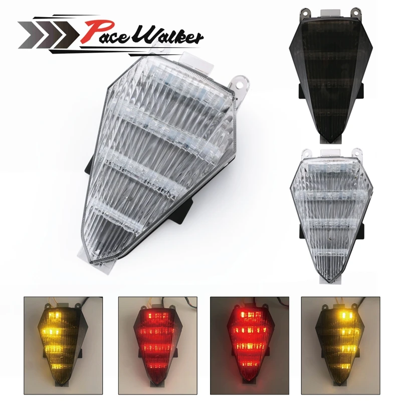 

Motorcycle Rear Tail Light LED Brake Turn Signal Indicator Stop Warning Light For YAMAHA YZF R6 2008-2012 Cafe Racer Signal Lamp