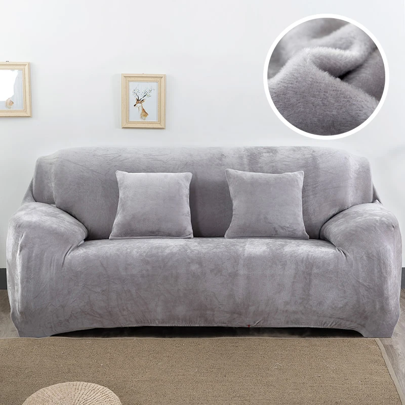 1//2//3-seater Comfortable Stretch Elastic Sofa Couch Slip Cover Dark Grey