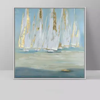 

Cheap Dropshipping Poster Prints Printed Abstract Sailboat Canvas Painting Farmhouse Wall Decor Art Pictures Bedroom Decoration