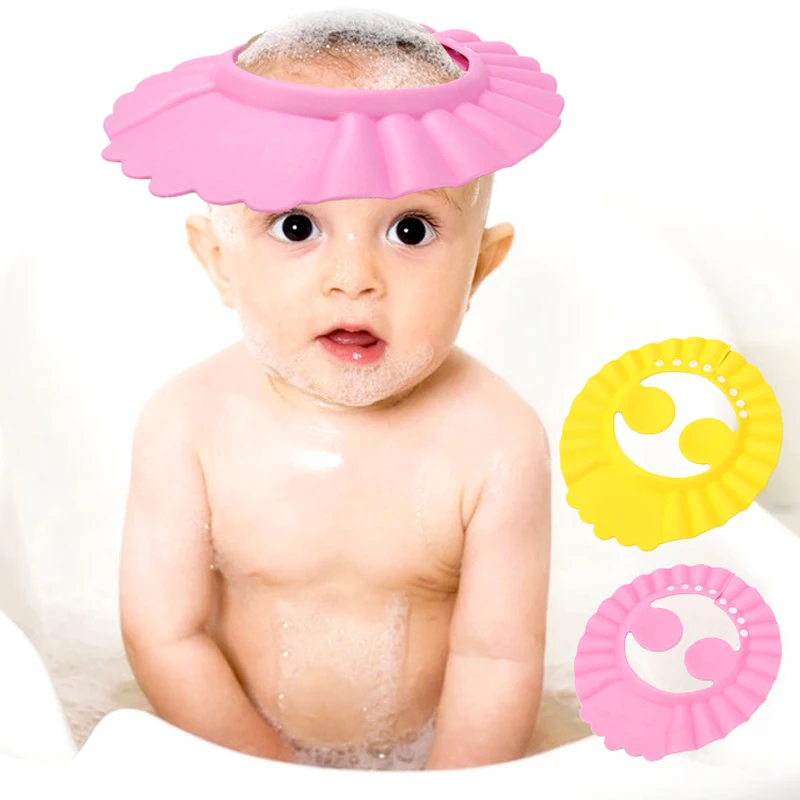 Baby Children Adjustable Soft Shower Cap Hat Protection Baby Adjustable