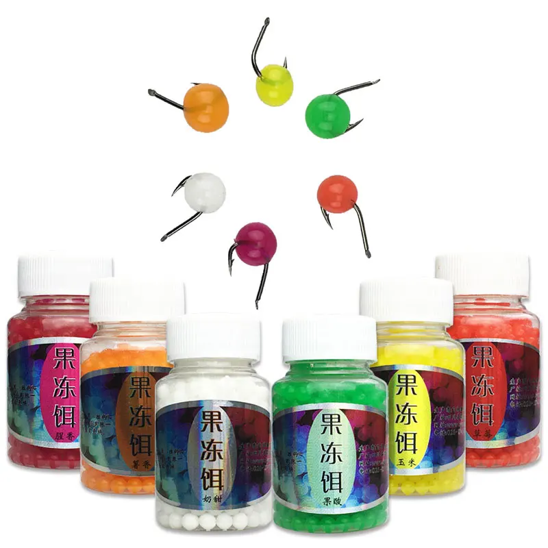 

1 Bottle 70g 450pcs Soft Jelly Fishing Bait Carp Fishing Beads Bean Fishing Pellet Boilies Tackle