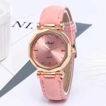 

Hot Sale Ladies Watch Women's Leather Crystal Dial Quartz Wrist Watches Top Luxury Brand Relogio Feminino Clock Gift For Women