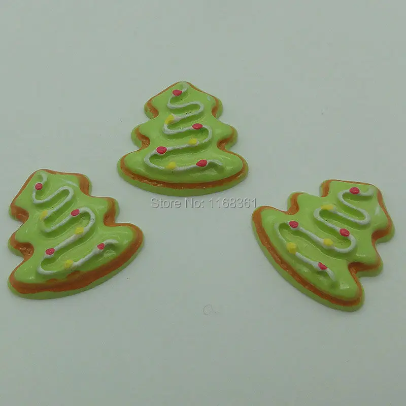 1pcs/lot resin flatback light green tree 21mm Cabochons Scrapbooking Hair Bow Center DIY Christmas decration C107-3