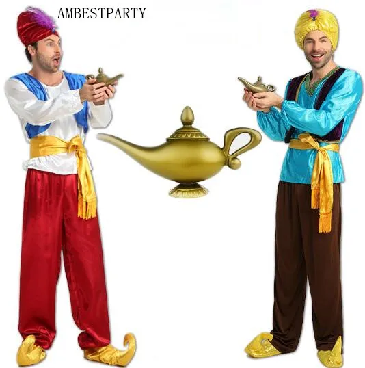 

Arabia Prince princess costume Anime Aladdin Lamp Prince Clothing Halloween Cosplay Costume Adult Masquerade dress AMBESTPARTY
