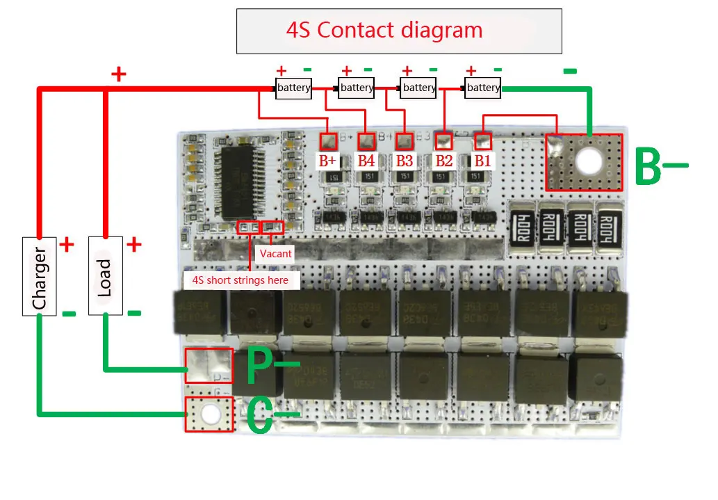 Aihasd 14,4 V 100A 4S BMS LiFePO4 Срок службы батареи Монтажная плата