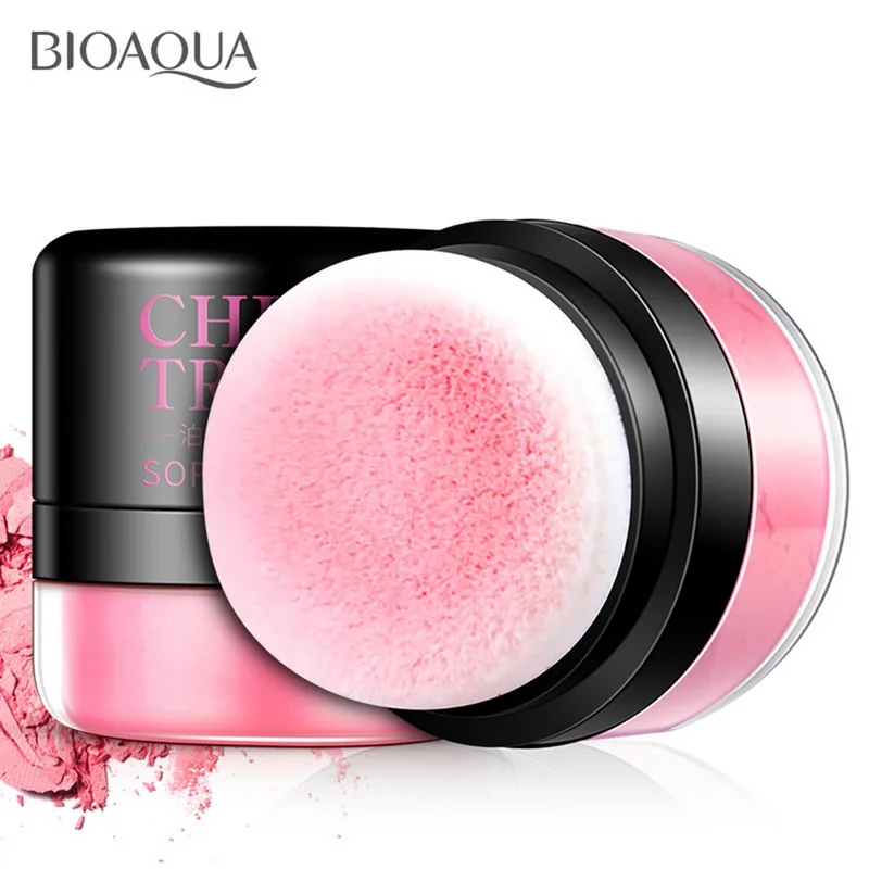 

BIOAQUA Brand 3 Colors Mineral Blush Powder Makeup Baked Bronzer Contour Soft Rose Blusher Palette Long Lasting Make Up Cosmetic