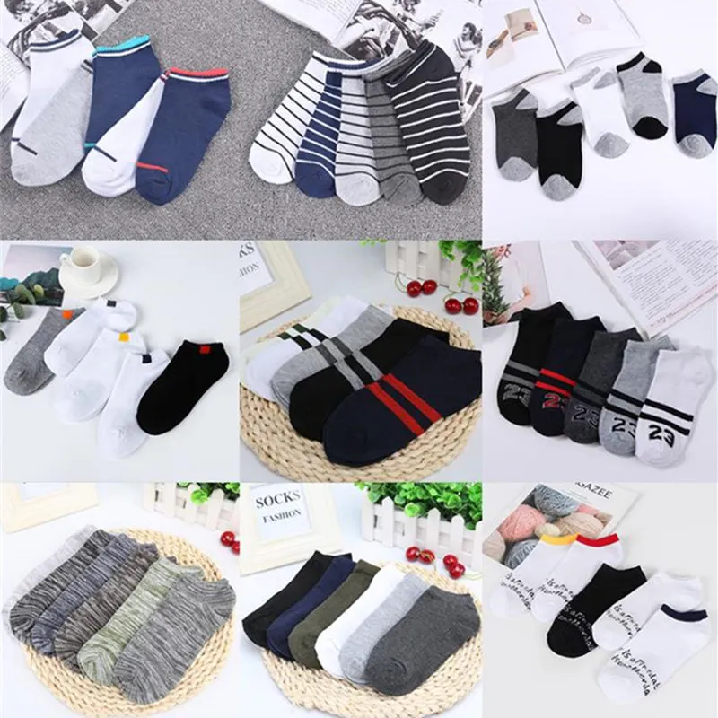 

Spring summer 10Pairs/lot men cotton Socks Fashion casual Striped letters Short Ankle Socks Deodorant Invisible socks Sales Hot