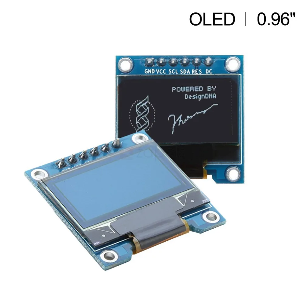 Модуль oled дисплея 0 96 дюйма Белый светодиодный экран 12864 6 контактный интерфейс SPI