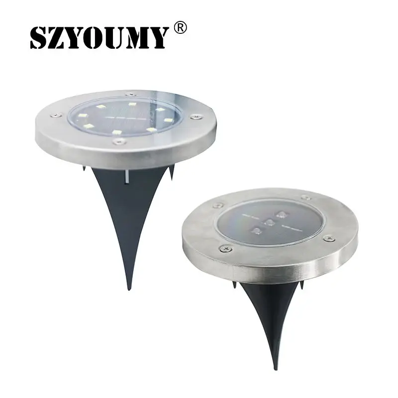 

8 LED Garden Solar Light Solar Powered Ground Light IP65 Waterproof LED Lawn Buried Lamp Light Yard Driveway Lawn Pond Pool