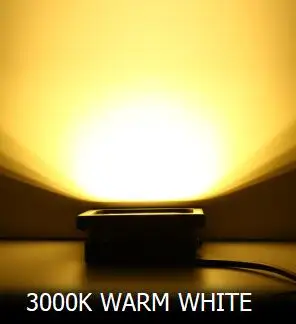 Светодиодный прожектор 10 W 20 W 30 W 50 W Открытый Spotlight прожектор AC 220 V 240 V Водонепроницаемый IP65 Professional освещение лампы - Испускаемый цвет: 3000K WARM WHITE