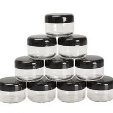 10 шт./лот, 5 г/мл, пустая Косметическая банка, банка для теней, контейнер для макияжа и крема для лица, акриловая бутылка для кремов, инструмент для ухода за кожей, макияж