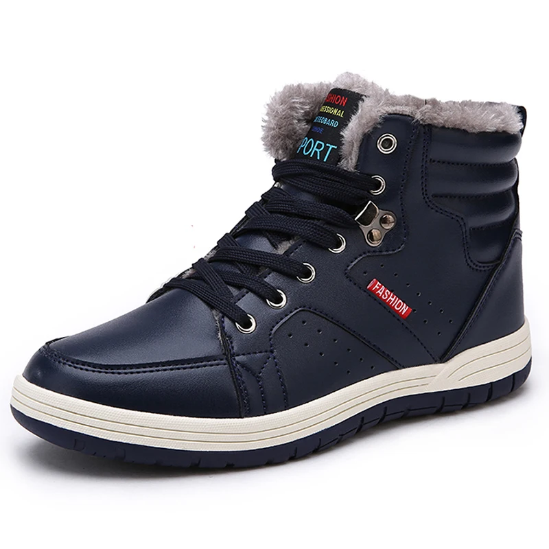 Winter Männer Schuhe Warme Schnee Stiefel Männer Wasserdichte PU Military Stiefel Mode Baumwolle Schuhe Gleitschutz Stiefeletten Zapatos De Homre