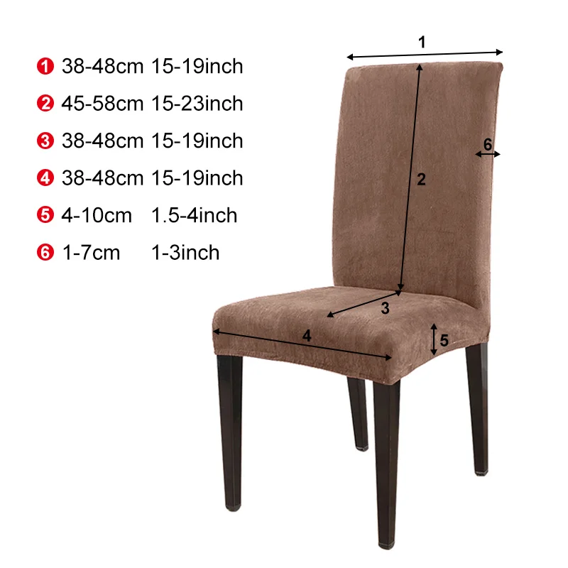 Removable Thick Plush Chair Cover Stretch Elastic Slipcovers Restaurant For Weddings Banquet Folding Hotel Chair Covering