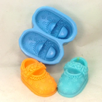 

Shoes Silicone Molds For Cake Pudding Jelly Dessert Chocolate Mold Child Shoes Candle Handmade Soap Mould S0061XZ