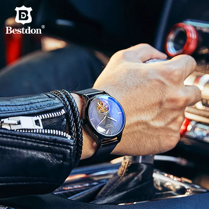 Bestdon ساعات أوتوماتيكية مينا الأزرق الميكانيكية ووتش الهيكل العظمي الأزياء الفاخرة سويسرا العلامة التجارية ساعة اليد هدية ل رجل 2019 Bestdon ساعات أوتوماتيكية مينا الأزرق الميكانيكية ووتش الهيكل العظمي الأزياء الفاخرة سويسرا العلامة التجارية ساعة اليد هدية ل رجل 2019