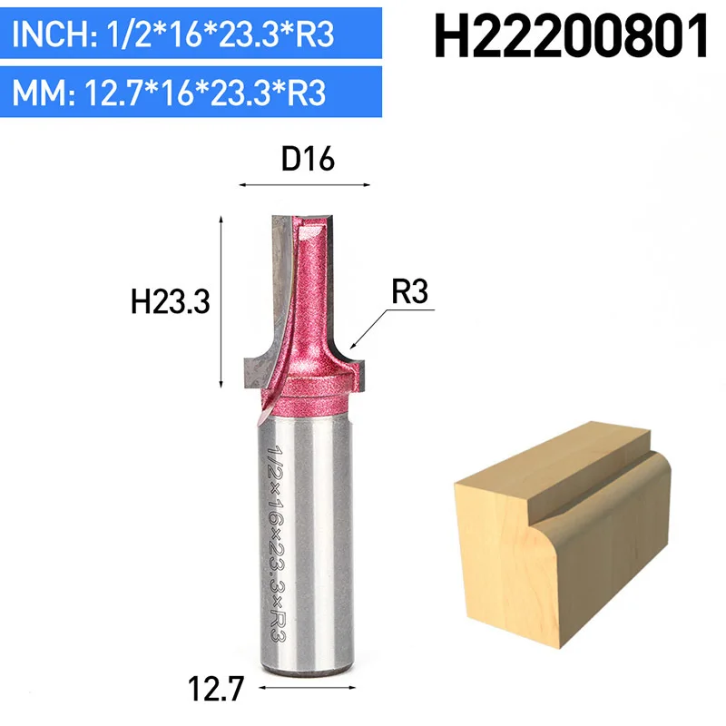 1 шт. 1/" хвостовик промышленного класса фреза деревообрабатывающий инструмент с ЧПУ фрезы очистка нижней прямой кромки дуги бит - Длина режущей кромки: H22200801