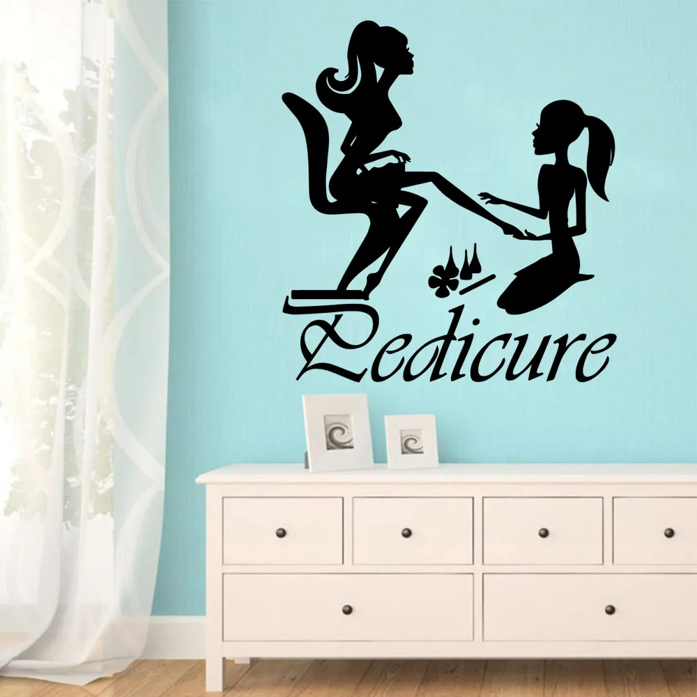 

Fun beauty salon Vinyl Waterproof Wall Stickers Decor For Bedroom Beauty Salon Decoration Decal Murals