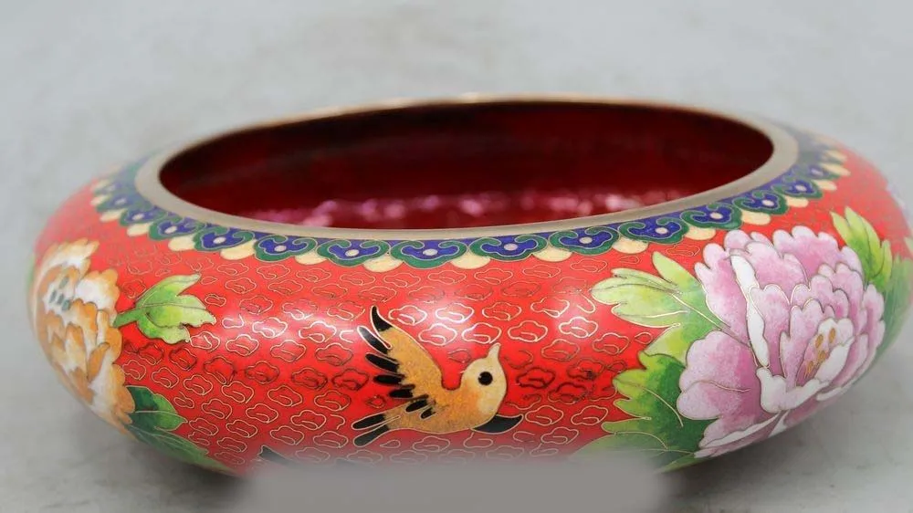 9&quot Marked Chinese Dynasty Cloisonne Bronze Bird flower Incense Burner Censer Pot | Дом и сад