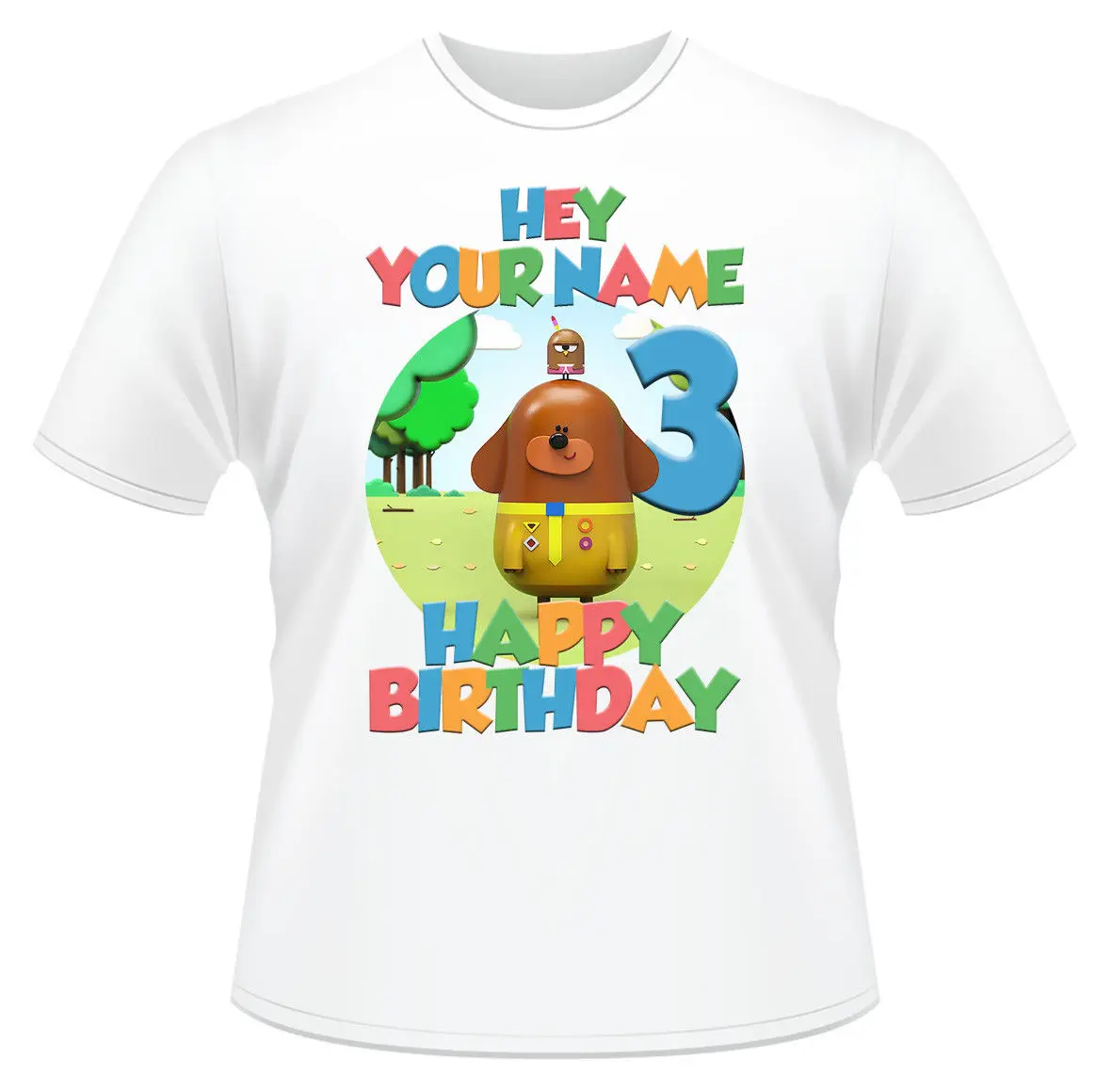 Футболка для мальчиков и девочек с надписью Hey Duggee Happy Birthday идеальный