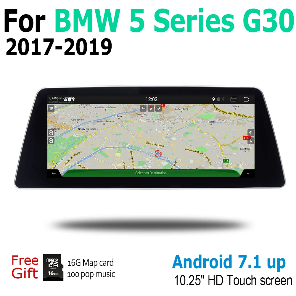 Perfect Car Android Touch Screen Multimedia Player Stereo Display navigation GPS For BMW 5 Series G30 2018-2019 EVO Audio Radio Media 1