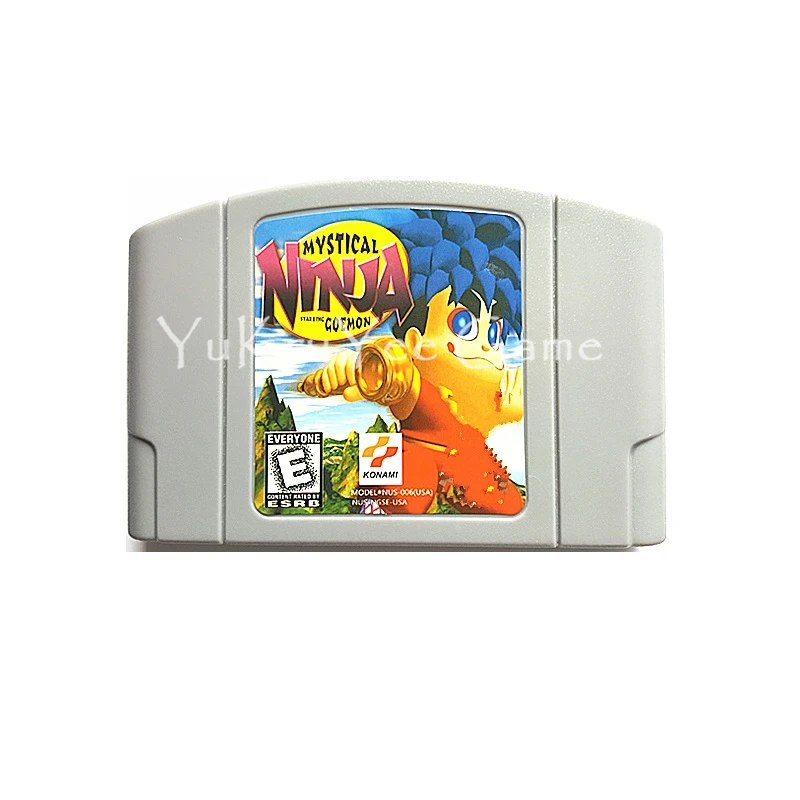 

Mystical Ninja Starring Goemon Video Game Cartridge Card for 64 Bit Console System English US NTSC Version N101