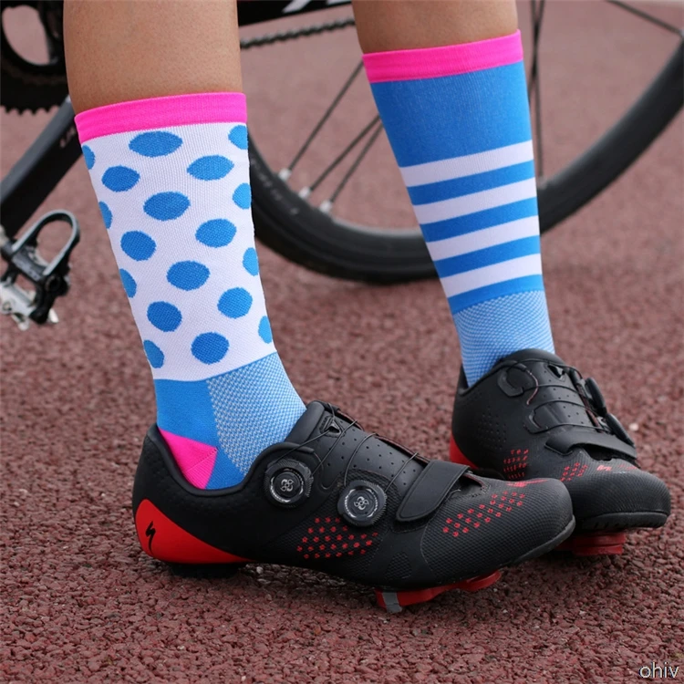 DH Sports Cycling Socks Racing Sports Socks Professional Brand Breathable Protect Feet Road Bicycle Socks Racing Bike Men Women