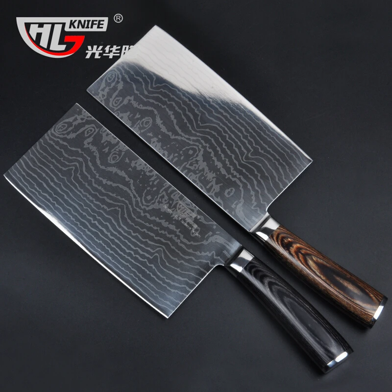 7Inch High Carbon Steel Asian Cleaver Knife Asian veggie kitchen meat choppign cleaver style laser knife with Pakka Wood Handle 7Inch High Carbon Steel Asian Cleaver Knife Asian veggie kitchen meat choppign cleaver style laser knife with Pakka Wood Handle