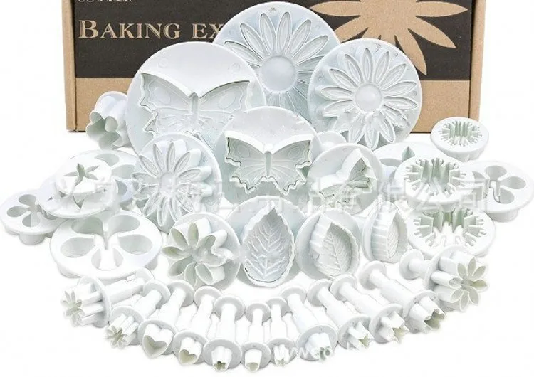 

33pcs Plunger Plastic Fondant Cutter Diy Cookie Biscuit Mold Cake Baking Tools Cake Mold Baking Accessories