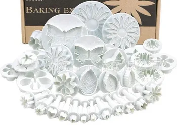 

For VIP 33pcs Plunger Plastic Fondant Cutter Diy Cookie Biscuit Mold Cake Baking Tools Cake Mold Baking Accessories