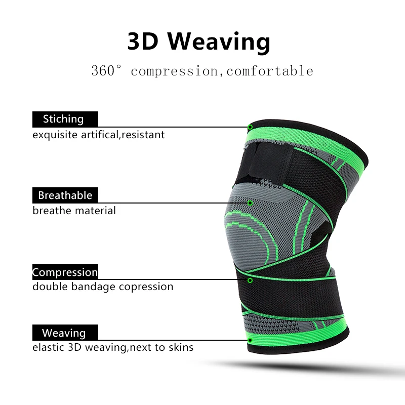 Бандаж для поддержки колена, эластичный бинт, защита, турмалиновая повязка на колено, наколенники, рукав, кепка, защита коленной чашечки, волейбол, баскетбол