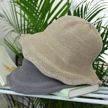 Японская вязанная шляпа для рыбалки, шапка женская, весна-лето, классический твердый козырек, простая шерстяная шапка, шапки для женщин, складные