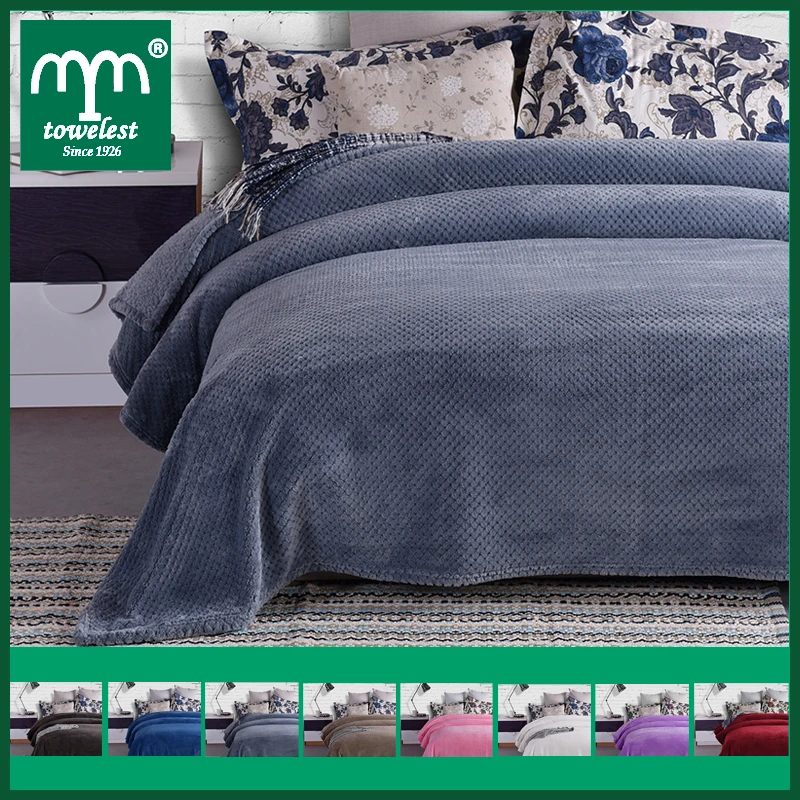 New 2016 Throw Blanket - 100% Polyester Blanket for Adult Soft Plush Fleece Blanket 350GSM Thicker Blankets on Sofa/Bed