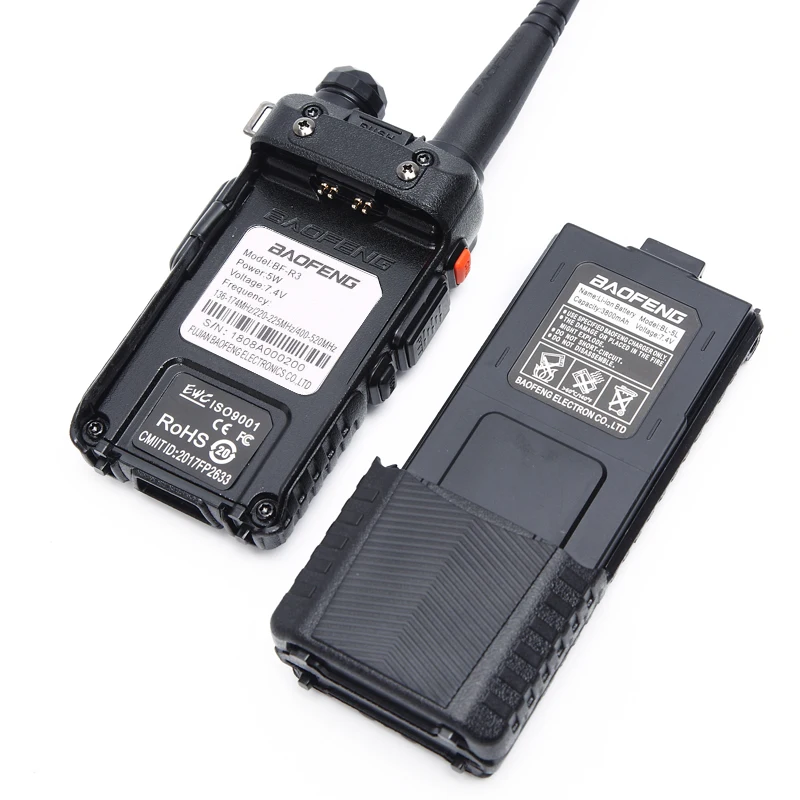 BaoFeng BF-R3 трехдиапазонная рация ham 136-174Mhz 220-260Mhz& 400-520Mhz amatuer портативная двухсторонняя рация UV-5R