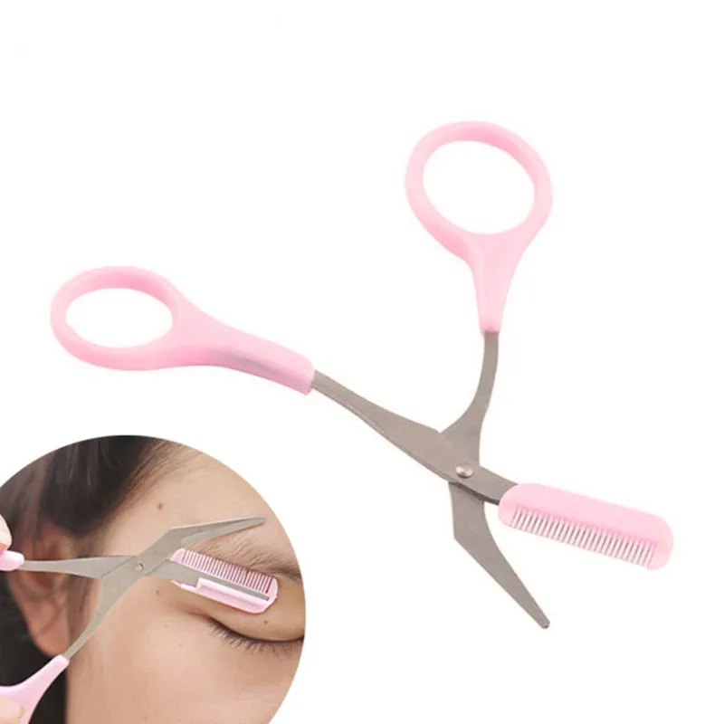 

Eyebrow Trimmer Scissors With Comb Woman Men Eyelash Hair Removal Grooming Shaping eye brow trimmer tesoura sobrancelha
