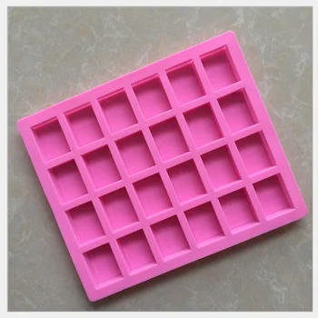 

New 24-Cavity DIY Rectangular Form Silicone Soap Mold Ice Chocolate Cake Molds Baking Tools