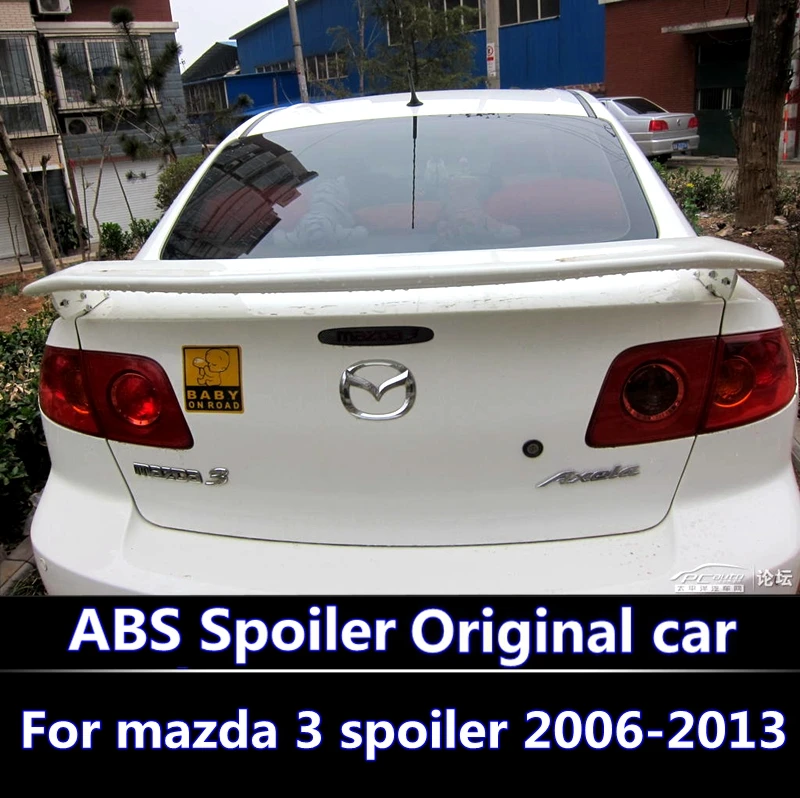 Для Mazda 3 2006 2007 2008 2009 2010 2011 2012 2013 спойлер высокого качества ABS Материал заднее крыло