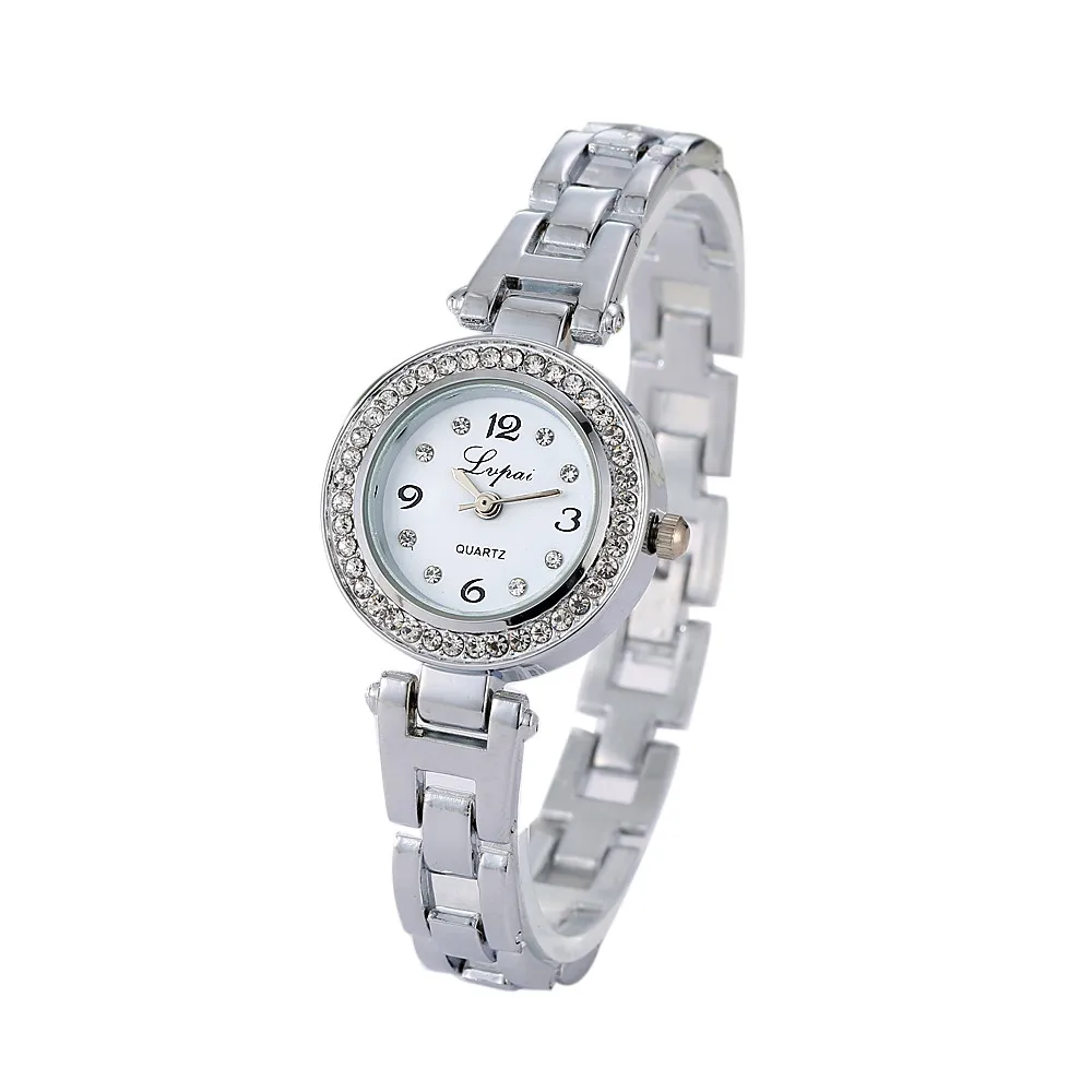 LVPAI роскошные часы женские часы-браслет часы из нержавеющей стали женские часы со стразами модные наручные часы Relogio подарок - Цвет: D