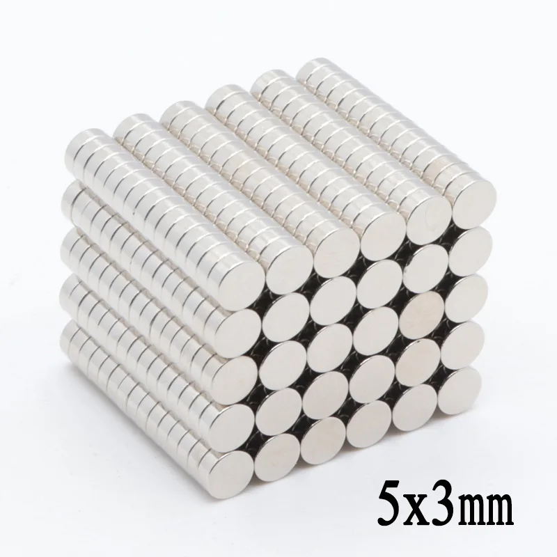 200 шт. 5x3 мм N35magnets прочный круговой цилиндр неодимовый магнит промышленный Магнит 5*3 мм 5x3 Искусство творение соединение