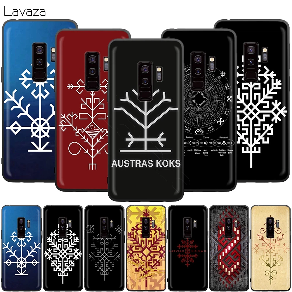Латышский этнический чехол Sun Tree Austras Koks для Samsung Galaxy S20 S10 S9 S8 S7 S6 Plus Note 9 8 M30 M20 M10 Edge