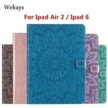 Wekays For Apple IPad Air 2 IPad 6 Sun Flower Leather Smart Fundas Case For Coque IPad Air 2 IPad 6 IPad6 9.7